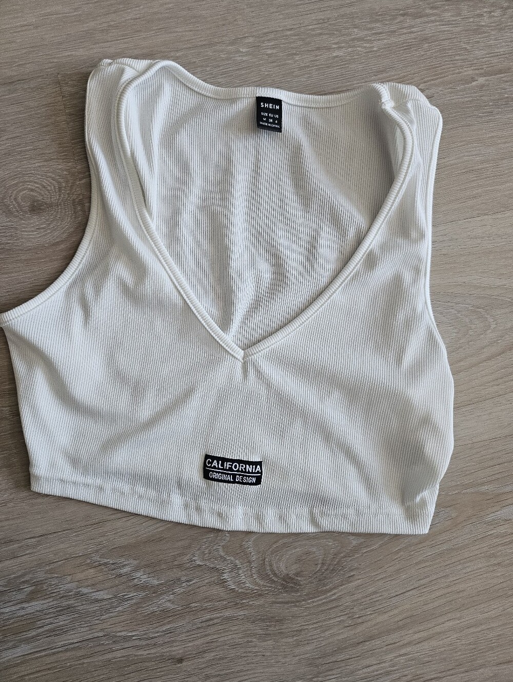 White Ribbed Tank